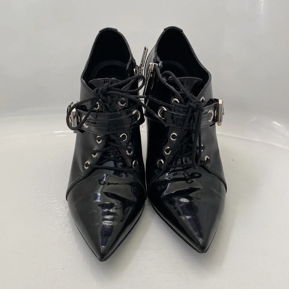 Pointed Toe Shiny Buckle Witch Booties From early 2000’s - Picture 2 of 7